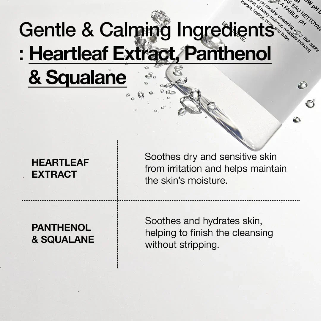 Heartleaf Low pH Deep Cleansing Water