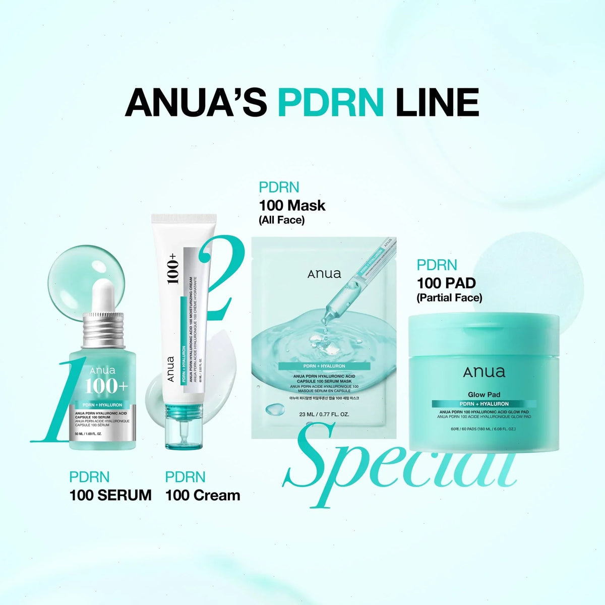BOGO PDRN Hyaluronic Acid Capsule 100 Serum Mask 10+10
